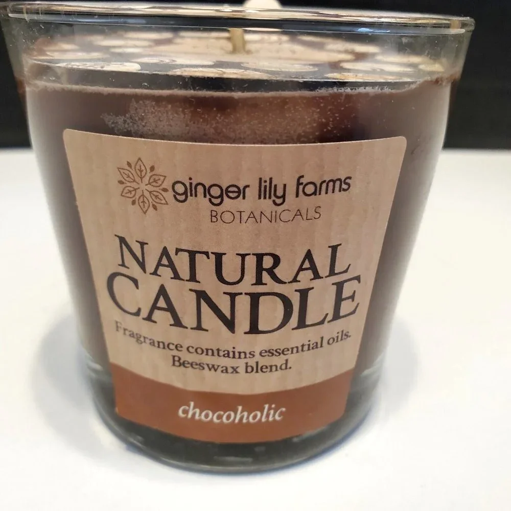 Ginger Lily Farms Natural Candle Chocoholic 6.3 Oz Single Wick Candle Unlit NEW